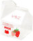 LIXSAZSE Taza de cristal con forma de caja de leche Kawaii, crema de cartón de leche cuadrada no tóxica bonita e inodoro 100 ℃ a prueba de arañazos, Fresa, 301-400ml