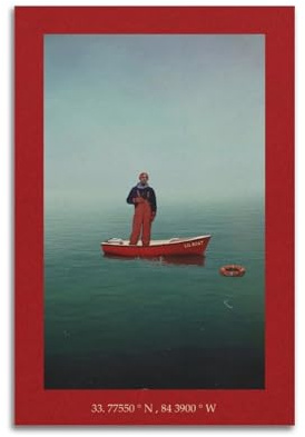 AUEYQWHE Lil Boat – Lil Yachty Poster, Wandkunst, ästhetisches Cover-Poster, Designgemälde für Wohnzimmer, Schlafzimmer, 30 x 45 cm, ungerahmter Stil