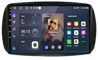 9 Touchscreen Android 15 Car Stereo Wireless CarPlay Android Auto, Per Mercedes Benz Smart 453 Fortwo 2014-2020 con BT GPS 4GWIFI FM RDS Radio Telecamera Posteriore Lettore multimediale (8+256G)