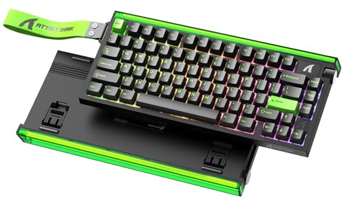 ATTACK SHARK R85 HE Clavier 8000Hz Rapid Trigger, Clavier Gamer Filaire 75%, Lightbox RGB, Précision RT de 0,005 mm, Interrupteur Magnétique, Actionnement Réglable, Snap Tap, PC/Mac, Noir
