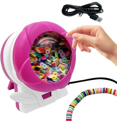Genérico Torne Perlas | Máquina Eléctrica de Fabricación de Pulseras - Kit Creación de Joyas para Niñas Niños Mujeres Familia Amigos