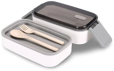Cheffinger Doppel XL Brotdose mit Besteck – Lunchbox für Schule, Büro & Uni