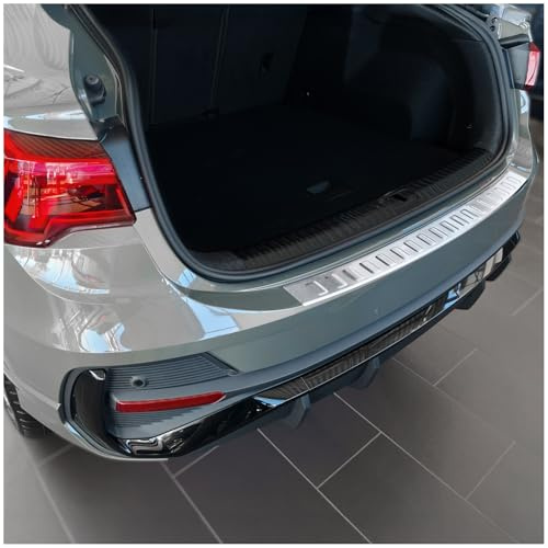 tuning-art Ladekantenschutz passend für Audi Q3 F3 Sportback 2019-2025 | Passgenau mit Abkantung Reinigungstuch Montageanleitung Rostfrei vormontiertes Spezialklebeband