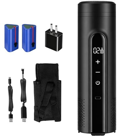 Frigorifero Portatile per Insulina Elettrico, con 2x 10200 mah Batterie | 12-24 Ore di Autonomia, 0–18 °C, Raffreddatore per Penne di Insulina, Borsa Refrigerante USB da Viaggio, Adatto fino a 7 P