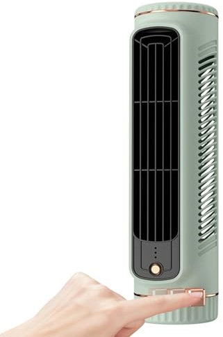 Piccolo ventilatore colonna per camera da letto | ricaricabile senza pale portatile silenzioso 3 velocità | Ventilatore Torre Soffiante aria Fredda | Per interni casa camera da letto ufficio studio
