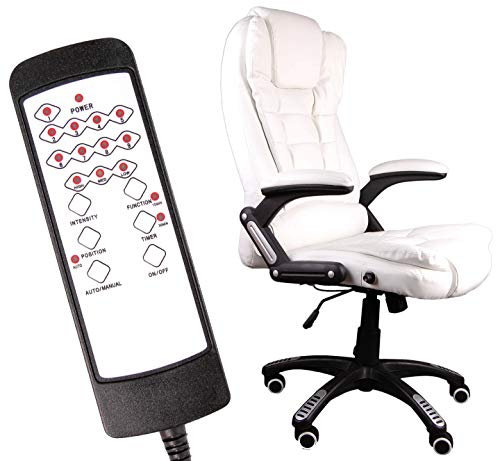 Massagesessel BSB002M Chefsessel, Komfortabler Bürostuh mit verstellbarer Rückenlehne.6-Punkt Massage Sessel Chefsessel Massagesessel das moderne und Eleganter Design für zu Hause und im Büro