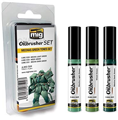 Ammo Mechas Green Tones Set Oilbrushers Set