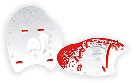 HEAD Accesorio Natacion Palas, Blanco/Rojo, S/M