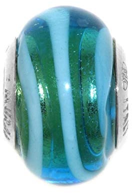 Venetiaurum - Charm-Anhänger aus Original-Muranoglas und Silber 925 - SchmuckMade in Italy“