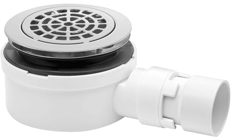 McAlpine 90mm Shallow Shower Trap - 53mm Height, Efficient Wastewater Removal - ST90CPB-P-53