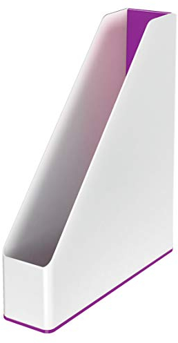 Leitz Stehsammler A4, Zweifarbiges Design, Weiß/Violett, Duo Colour, WOW, 53621062