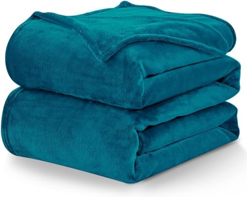 WAVVE Kuscheldecke Flauschig Decke Fleecedecke - Sofadecke 230x270 cm Wohndecke Couchdecke, Türkis Decke Sofa Leicht, Groß Decke Riesig Sofaüberwurf Weich