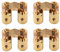 NFLOBD 4 Piezas Barril Bisagra, Bisagra de Barril Invisible de latón Oculta de 8 mm / 24 mm para gabinete de Regalo, con ángulo de Apertura de 180 ° para Manualidades de Bricolaje (Size : 24mm Oval)