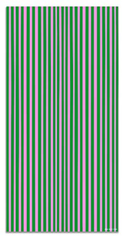 Panorama Agatha Ruiz de la Prada Vinylteppich Küche Lounge - Verschiedene Größen - (Grundlegende Drucke Grüne und Flieder Linien 80x150cm)