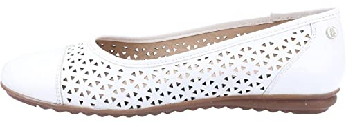 Hush Puppies Women's Leah Ballet Flat, White, 5 UK
