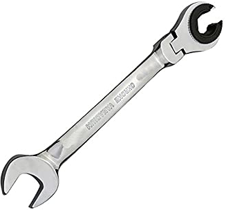 Cricchetto tubolare da 13 mm, testa flessibile, metrica, olio, flessibile, doppia estremità aperta, cricchetto, chiave a percussione