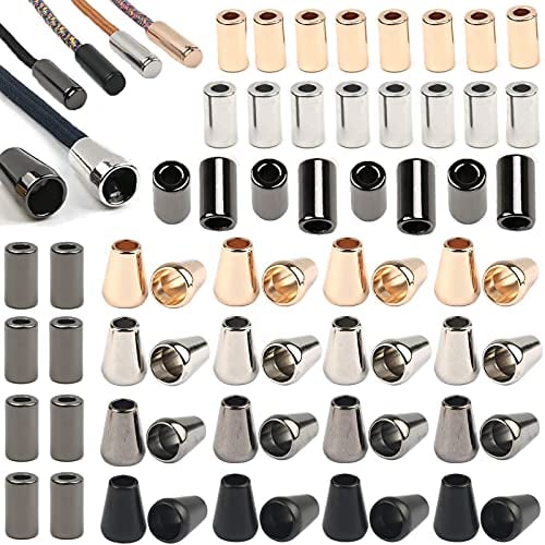 64 Stück Metall In Loch Kordelenden Endstück Kordel Verschluss Kordelenden Endstück Für Kordel Metall Kordelenden Kordelstopper Kordel Verschluss Endkappen Kordelstopper Für Schnüre Lanyard Kleidung