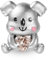 GNOCE Eule Umarmung Anhänger Charm Sterling Silber Baumeln Charms Bead Fit Armband/Halskette Schmuck Geschenk Für Frauen Mädchen Tochter Herre