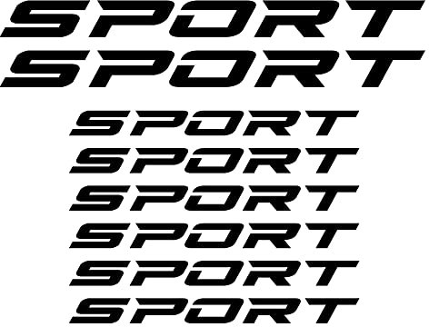 Adesivi Sport 8 Pezzi per Auto o Moto - Racing Cerchi Specchietti Retrovisori Sport Tuning Car Stripes Strisce - 3 dimensioni. Auto Moto Bici Monopattino (Nero)