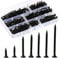 BAAB FASTENER 180PCS Wood Screws Assortment, M3.5 Black Screws Coarse Thread Self Tapping Phillips Bugle Head Drywall Screws for DIY Projects