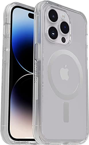 OtterBox iPhone 14 Pro (ONLY) Symmetry Series+ Case - Clear, Ultra-Sleek, Snaps to MagSafe, Raised Edges Protect Camera & Screen