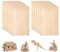 DASIAUTOEM Sperrholzplatte, 12 Stück Balsaholz 300 x 200 x 1.5 mm, Balsa Holz Platten Sperrholz, Holzausschnitte zum Basteln, Handwerk Modell DIY Flugzeug Schiff Holzarbeiten Haus Boot Gebäude Gravur