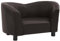 vidaXL Hundesofa Braun 67x41x39cm Kunstleder Hundecouch Hundebett Haustiersofa
