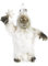 BRUBAKER Yeti Weihnachtskugel aus Glas - Handbemalt und Mundgeblasen - Christbaumschmuck Lustig - Schneeungeheuer Schneemonster Figur Weihnachtsdeko Anhänger - Deko Baumkugel Weiß