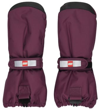 Kabooki Unisex LWATLIN 706-MITTENS W/MEM. Fäustlinge, Bordeaux, 146/152