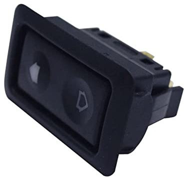 hebers 6 Pin 12V / 24V Electric Power Control Fensterschalter Taste Push Cover Grünes Licht Universal Car Electric Window Switch Fensterheber Schalter