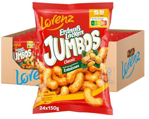 LORENZ | ErdnußLocken Jumbos | 24 x 150 g | vegan