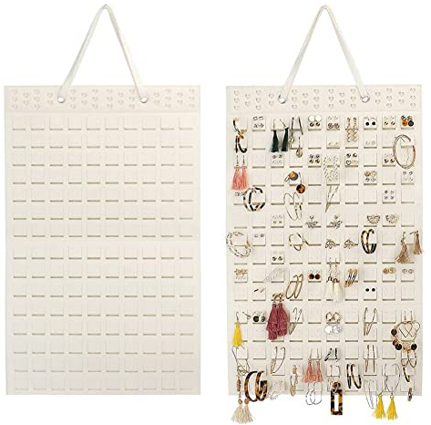 JAWSEU Hängender Ohrringhalter Wand-Ohrring-Organizer, 600 Löcher Schmuck-Aufbewahrung, Ohrring Display Stand Schmuckhalter Schmuckaufbewahrung Ohrringe Hängend
