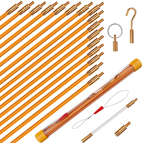 KOOTANS 22FT Fiberglas Draht Laufen Kit, Draht Angeln Werkzeuge, Elektrische Draht Abzieher Durch Wand Kabel Schlange Ruten Fisch Band Set mit Verschiedenen Zubehör