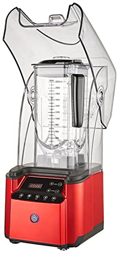 ZALIX Multi-Purpose Mixer with Protective Sound Insulation, Self Cleaning Silent Smoothie Mixer, 2200W Professional Blender,Red