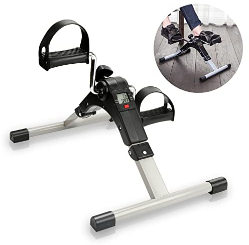 Herrselsam Heimtrainer Fitnessbike mit LCD-Bildschirm Indoorcycling Fahrradtrainer Ergometer Minibike Perfekt für Cardio-Training