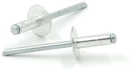 Rivetti a strappo STANDARD Alluminio/Acciaio Testa Larga 14,0mm 4.8x8 Spessore serrabile 2.5-4.0mm - Confezione da 250 pezzi