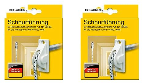 Schellenberg 11034 Guide de cordon pour volet roulant, Blanc (Lot de 2)