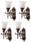 Baluue 4Stücke Miniatur Wandlampe Modell für Puppenhaus Straßenlaternen Miniatur Lampe für Sandtisch Dekoration Stilvolle Gartenbeleuchtung mit Warmem Licht