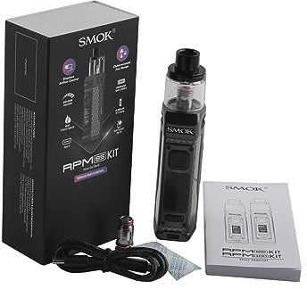 SMOK RPM 85 Vape Kit Pod-System 85W 3000mAh Akku 6ml Top-Füllung Stufenlose Luftstromregelung 0,96'' TFT-Bildschirm Typ-C Schnellladung Kompatibel mit RPM 3 Coils Matte Gun Metal Kein Nikotin