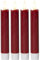Novaliv Stabkerzen LED mit Timer ROT 4 Stück Indoor 6 Stunden - ECHTWACHS 15cm Höhe für Kerzen 2,2cm Durchmesser 2 AAA Batterien notwendig LED Stabkerzen flackernde Flamme bewegliche Flamme Licht