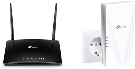 TP-Link TL-MR6400 LTE Router & RE500X WiFi 6 WLAN Verstärker Repeater AX1500(Dualband 1200MBit/s 5GHz + 300MBit/s 2