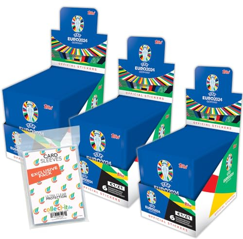 Bundle with UEFA Euro 2024 Germany, Collectable Sticker + Exclusive Collect-It Cases (3 Displays (300 Bags))