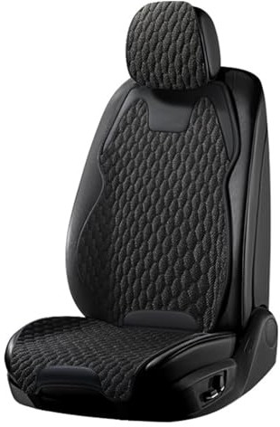 ZONEWD Sitzbezüge Auto für VW Golf 6 GTI Golf 7 GTI Golf Tdi Golf Sportsvan 2000-2023 2024, Sitzbezüge Kompletter Satz Vorne und Hinten Halbumgeben Verschleißfest Auto Zubehör,Black