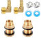 Conector de Tanque de Agua WISIRENT, 2 Piezas Rosca Exterior 1/2 Interior 3/8 de Latón, para Depósito Con 304 Abrazaderas de Manguera, Cinta de Agua
