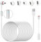 LIFEMOI 1Pack 24.9ft/7.6m USB power charging cable with Type-C Adapter Cable and LED alert light, Compatible with Ring Camera (Spotlight Cam, Stick Up Cam/Pro, Spotlight Cam Plus, Spotlight Cam Pro)