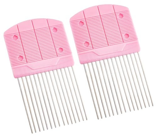 HOBBIESAY 2 Stück Kunststoff Papier Quilling Kämme Quilling Papierkamm Stricker Papier Quilling Werkzeugkämme Vielseitige Papierkardierkämme Webpapierhalter Zum Weben von Papier Bastelbedarf