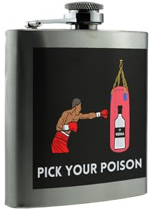 Petaca de vodka con temática de boxeo Pick Your Poison (hip-ds23-poisonrg)