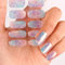 DANNI & TONI Halb ausgehärtete Gel Nagelfolien (Fairyland) Farbverlauf Polarlicht Glänzend Nagelset uv Gel Nagelfolie Nageldesign Nagelfolie Selbstklebend Wraps 28 Aufkleber