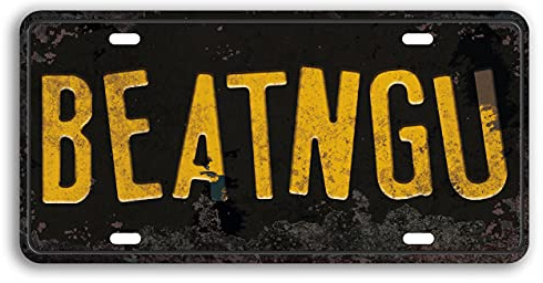 Jeepers Creepers BEATNGU Embossed License Plate Replica, Vintage Distressed Style Prop Car Number Tag Memorabilia, 12x6 Inch