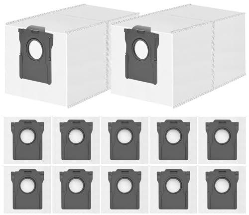 12 Stück Staubbeutel Kompatibel mit Dreame L20/X40/X50 Ultra Complete, L10s/L10/L40s/L10s Pro/L40/L50 Ultra, für Mova E30 Ultra/P50 Pro Ultra Staubsauger, 3,2 Große Kapazität Staubsaugerbeutel Ersatz